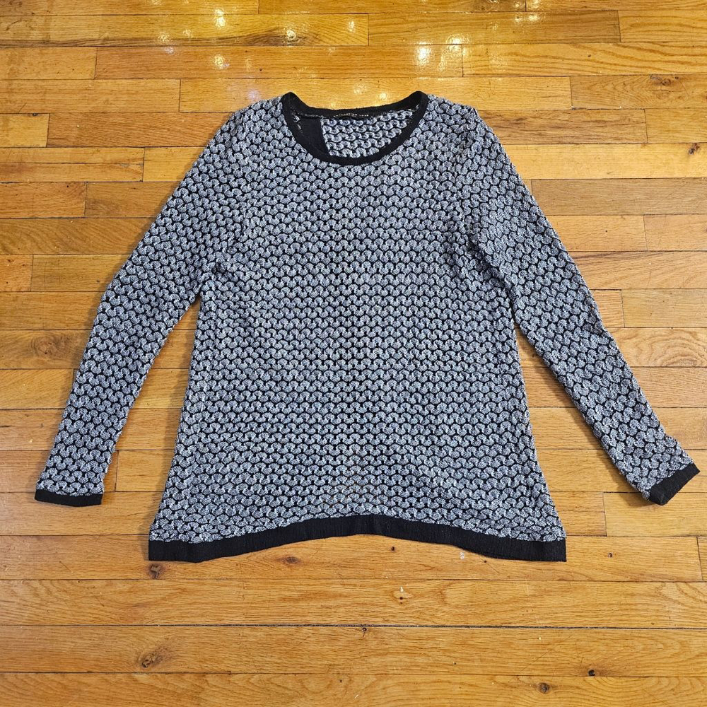 Generation Love Black Silver Crew Neck Sweater Small